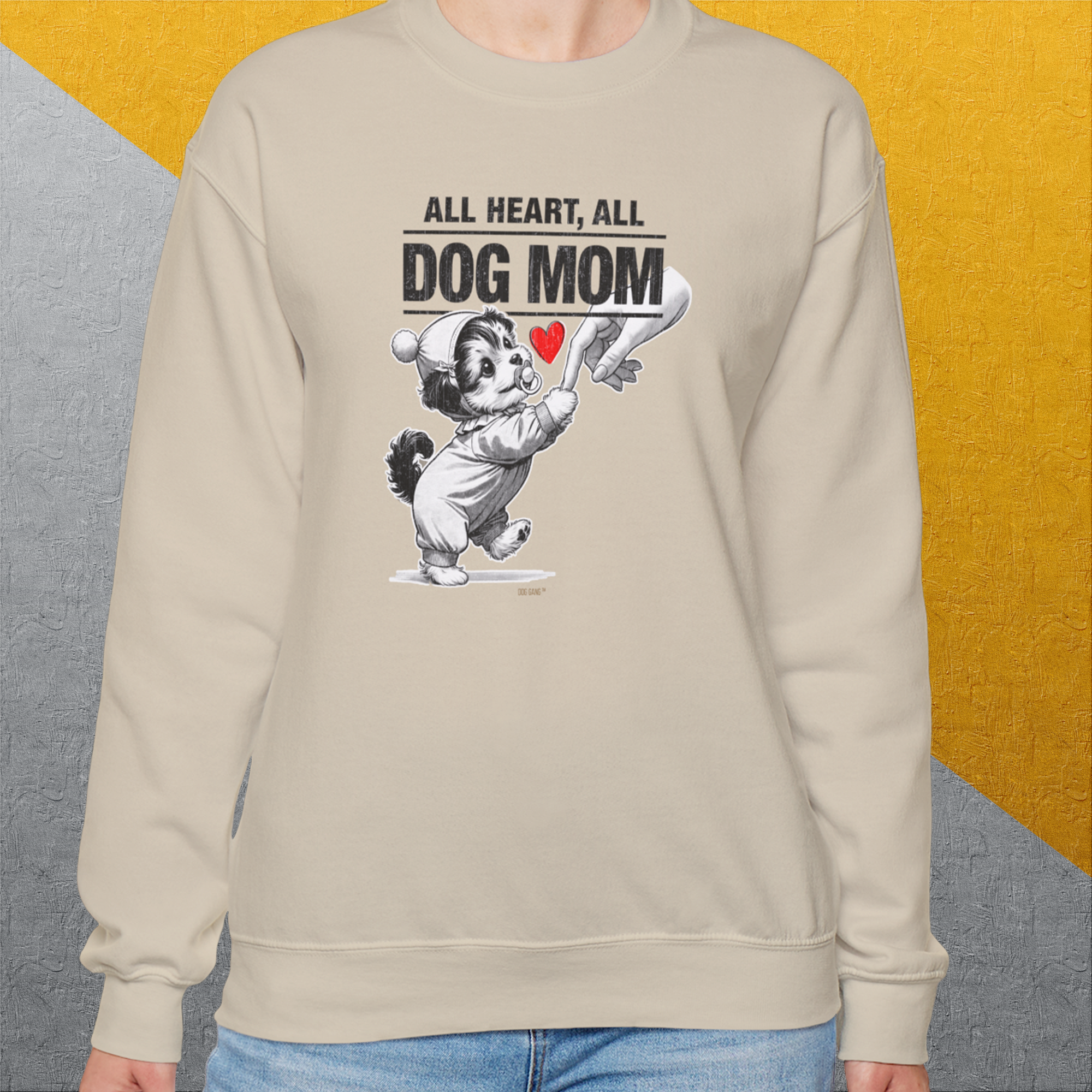 Dog Mom Series, Volume 9, Unisex Sweatshirt-, a fun and stylish sweatshirt design for dog lovers from Dog Gang