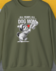 Dog Mom Series, Volume 9, Unisex Sweatshirt-Military Green, Design by Dog Gang
