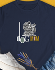 Dog-themed tee with vintage dog stroller print. Designed by Dog Gang.