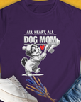 Purple Dog Mom Series, Volume 9 features All Heart, All Dog Mom text with a cute dog graphic. Perfect for any dog lover. Designed by Dog Gang.