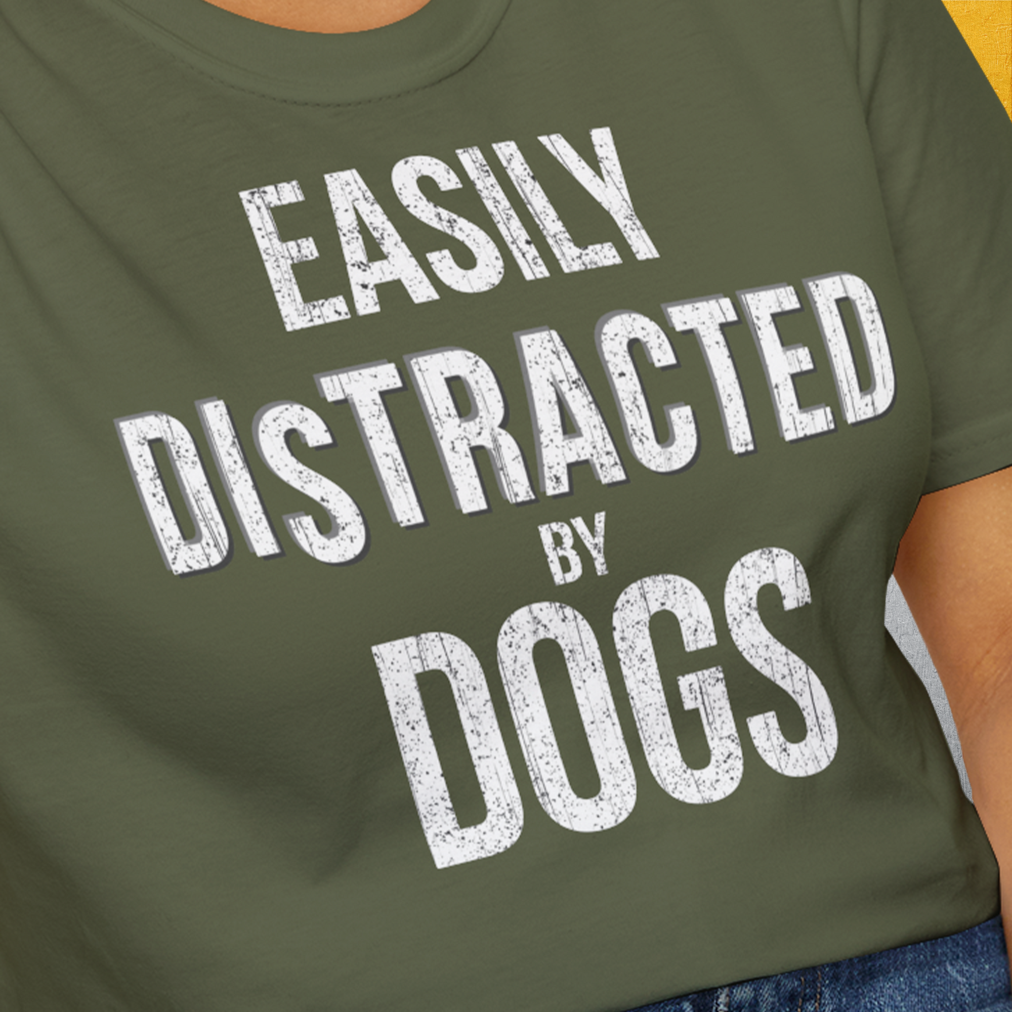 Easily Distracted By Dogs Series, Volume 4, Unisex T-Shirt-. For dog lovers and dog owners. Design by Dog Gang