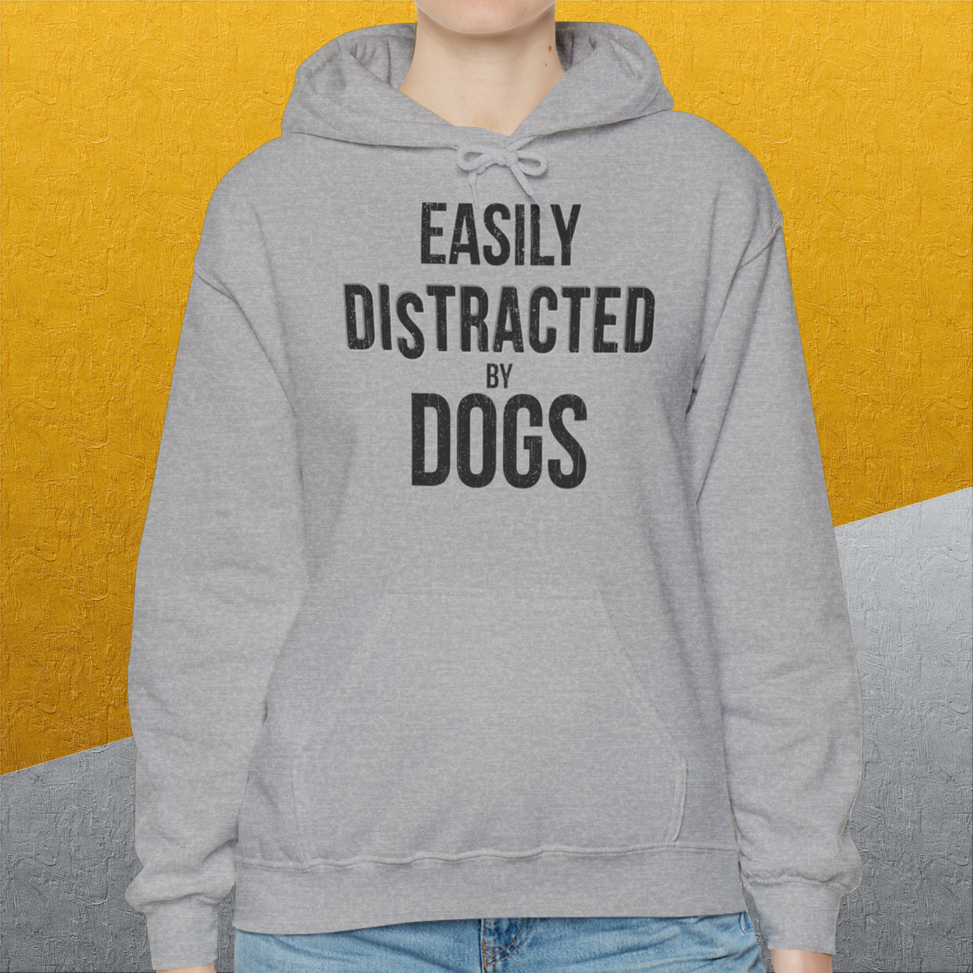 Easily Distracted By Dogs Series, Volume 4, Unisex Hoodie-. For dog lovers and dog owners. Design by Dog Gang