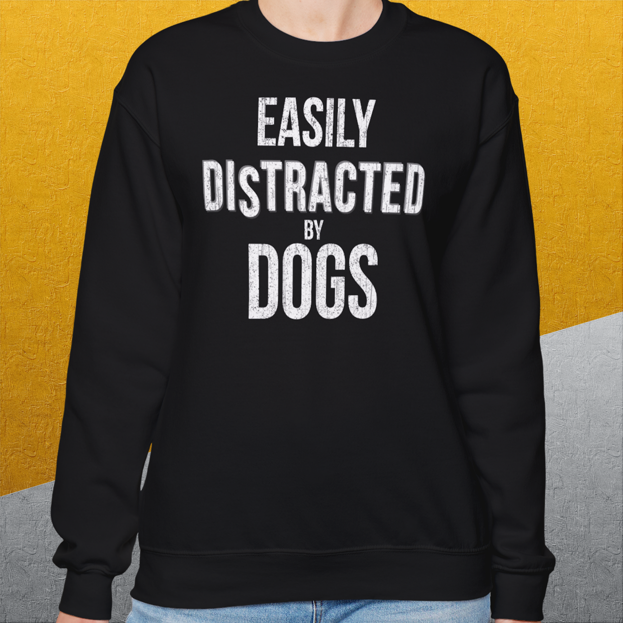 Easily Distracted By Dogs Series, Volume 4, Unisex Sweatshirt-, a fun and stylish sweatshirt design for dog lovers from Dog Gang