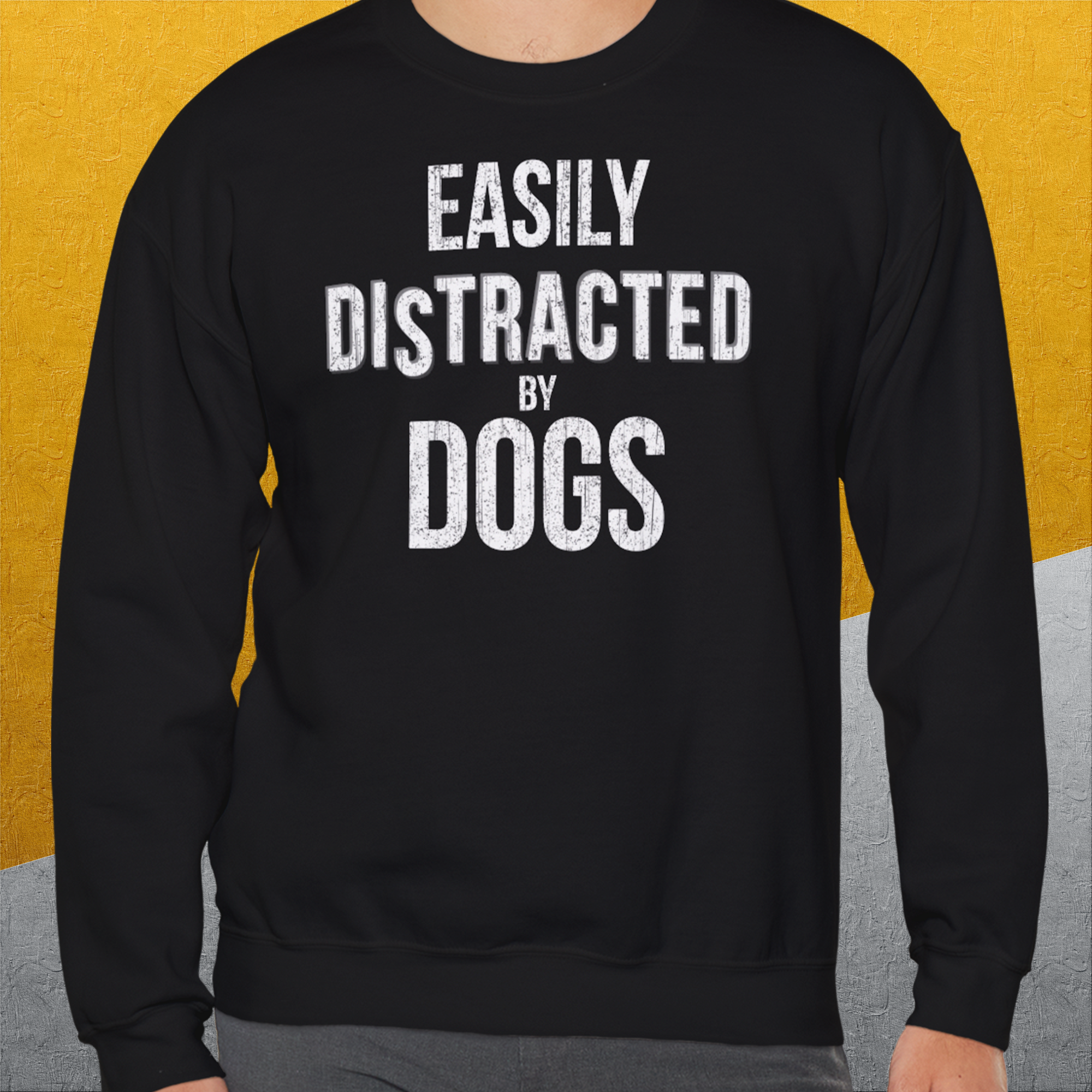 Easily Distracted By Dogs Series, Volume 4, Unisex Sweatshirt-, a fun and stylish sweatshirt design for dog lovers from Dog Gang