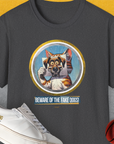 Beware Of The Fake Dogs! Volume 1, Unisex T-Shirt-Dark Heather, Design by Dog Gang