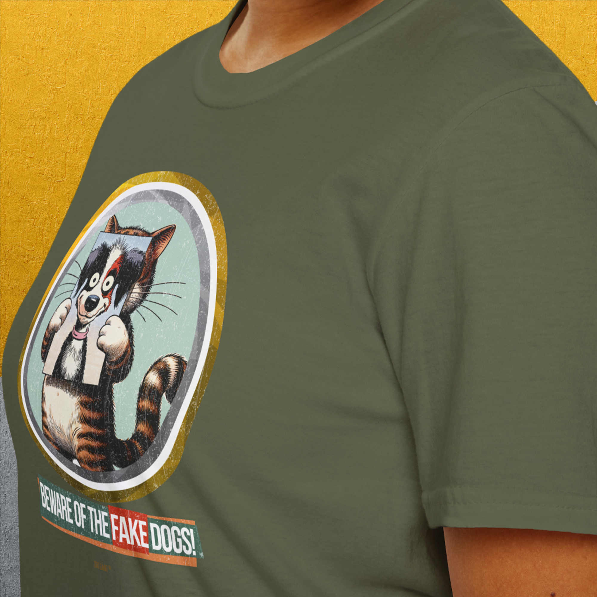 Beware Of The Fake Dogs! Volume 2, Unisex T-Shirt-, Design by Dog Gang