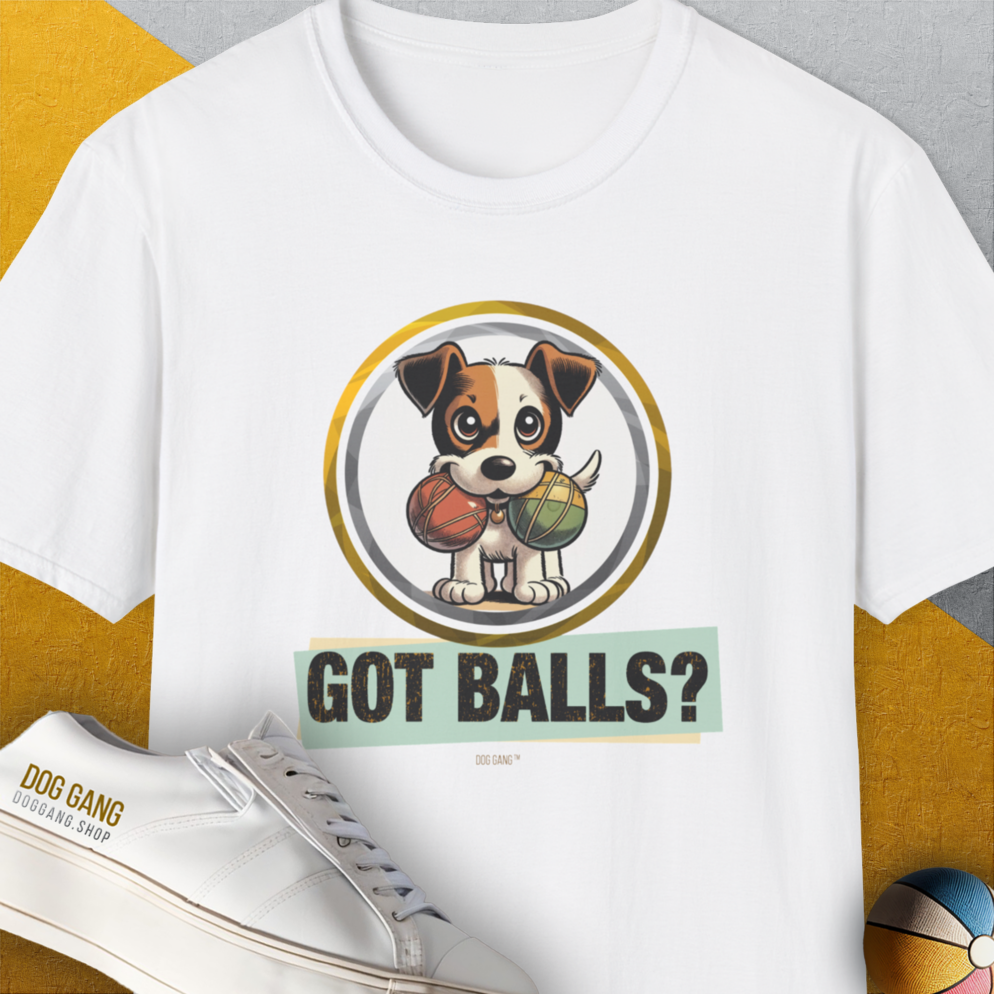 Got Balls? Volume 5, Unisex T-Shirt-White, Design by Dog Gang