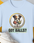 Got Balls? Volume 5, Unisex T-Shirt-Light Blue, Design by Dog Gang