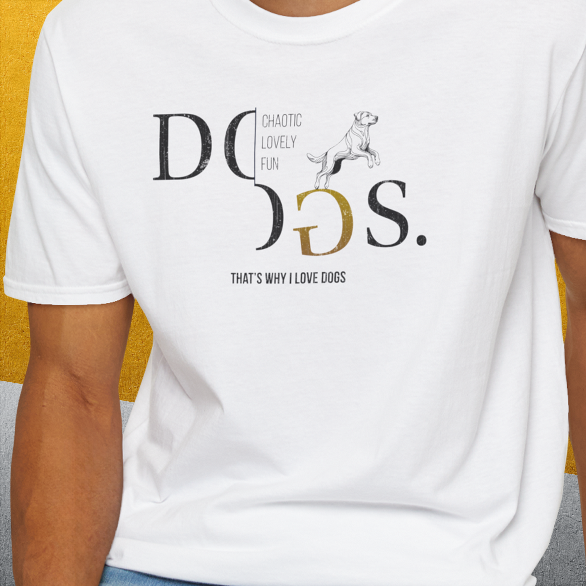 I Love Dogs - Series I, Volume 4, Unisex T-Shirt-. For dog lovers and dog owners. Design by Dog Gang