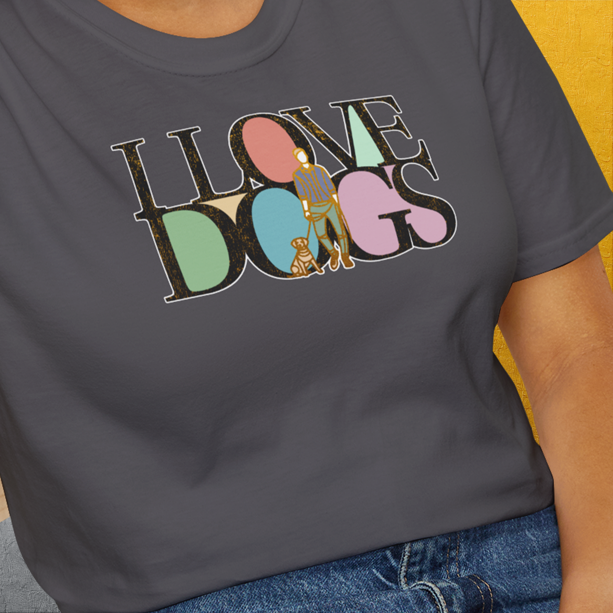 I Love Dogs - Series I, Volume 6, Unisex T-Shirt-. For dog lovers and dog owners. Design by Dog Gang