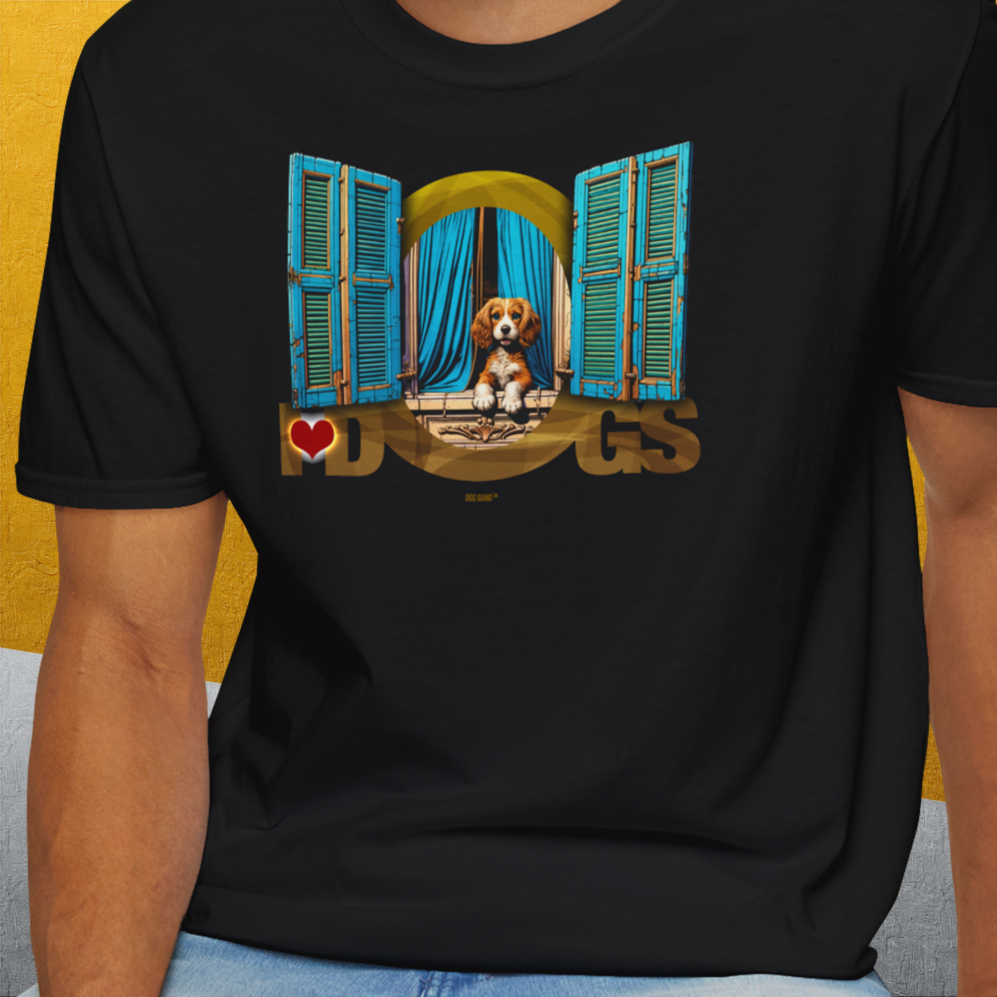I Love Dogs - Series I, Volume 8, Unisex T-Shirt-. For dog lovers and dog owners. Design by Dog Gang