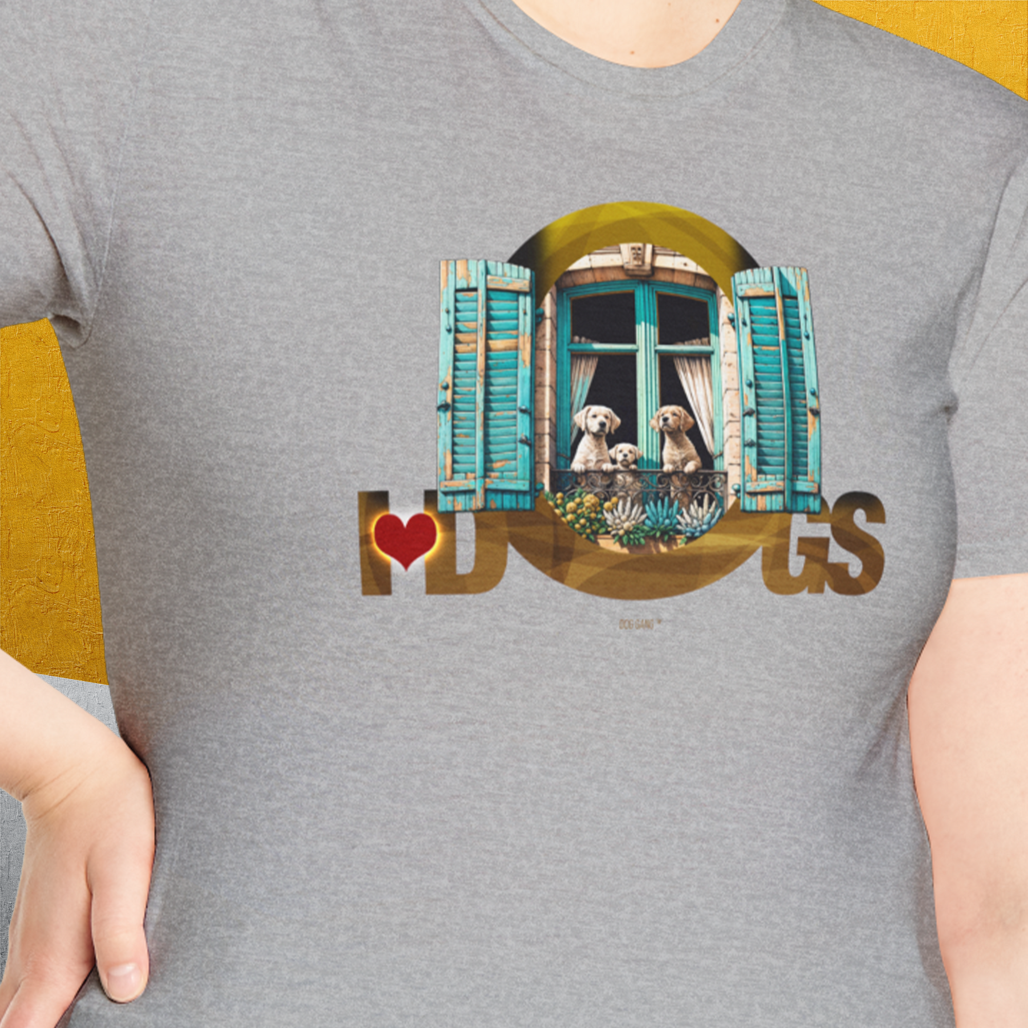 I Love Dogs - Series I, Volume 9, Unisex T-Shirt-. A perfect gift for dog lovers and dog owners. Design by Dog Gang