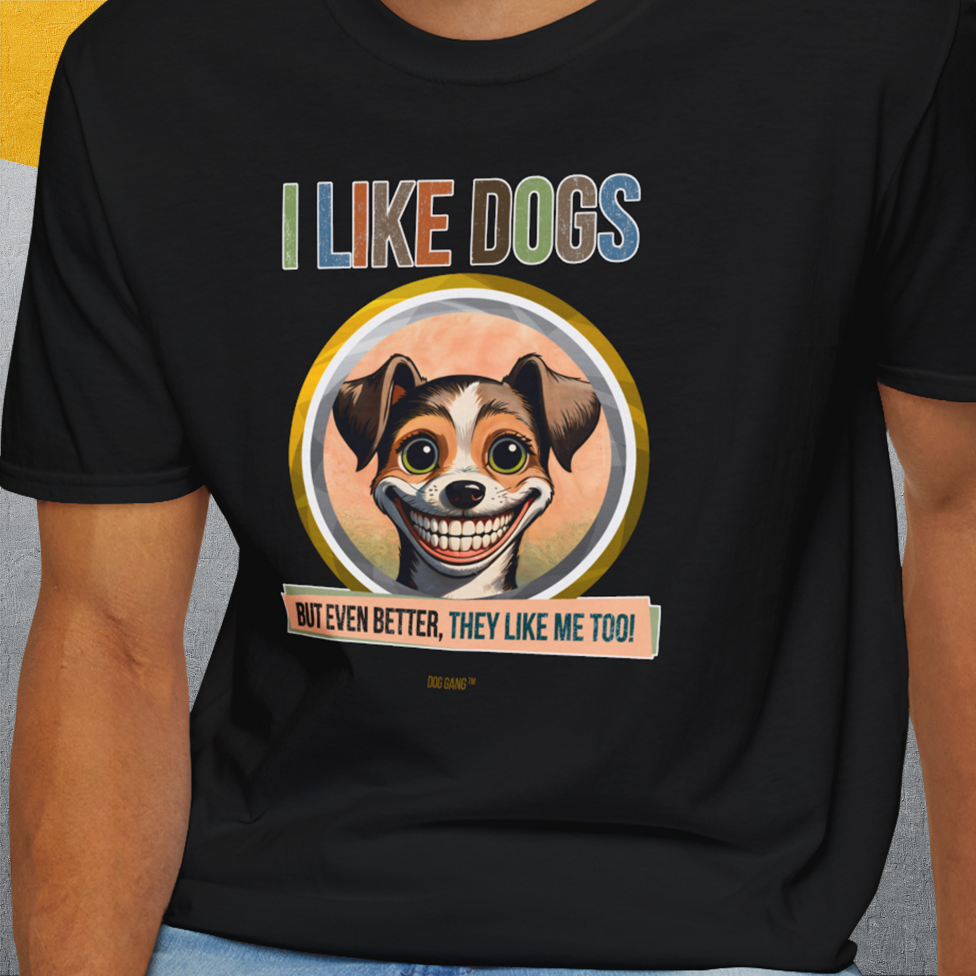 I Like Dogs And They Like Me Too, Volume 2, Unisex T-Shirt-. For dog lovers and dog owners. Design by Dog Gang