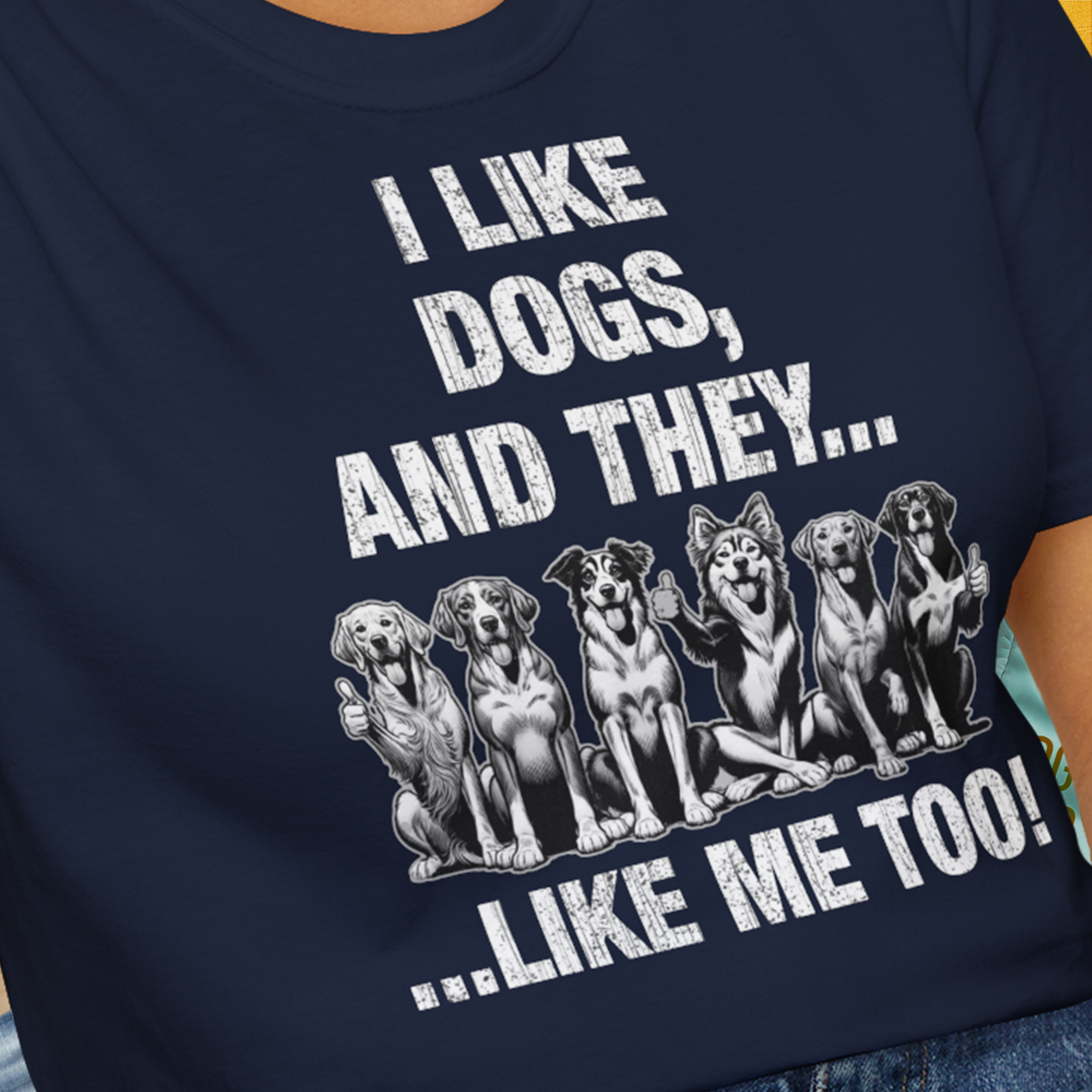 I Like Dogs And They Like Me Too, Volume 4, Unisex T-Shirt-, a fun and stylish design for dog lovers from Dog Gang