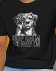 Keep Calm And Paw On, Volume 1, Unisex T-Shirt-. For dog lovers and dog owners. Design by Dog Gang