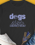 The Dog Gang Minimalistic Series II, Volume 3, Womens T-Shirt features dogs with dog silhouettes on black 100% ringspun cotton for a semi-fitted look. Designed by Dog Gang.