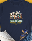 Police Dog Squad For Small Matters, Volume 1, Women's T-Shirt-Navy. A dog-themed Design from Dog Gang