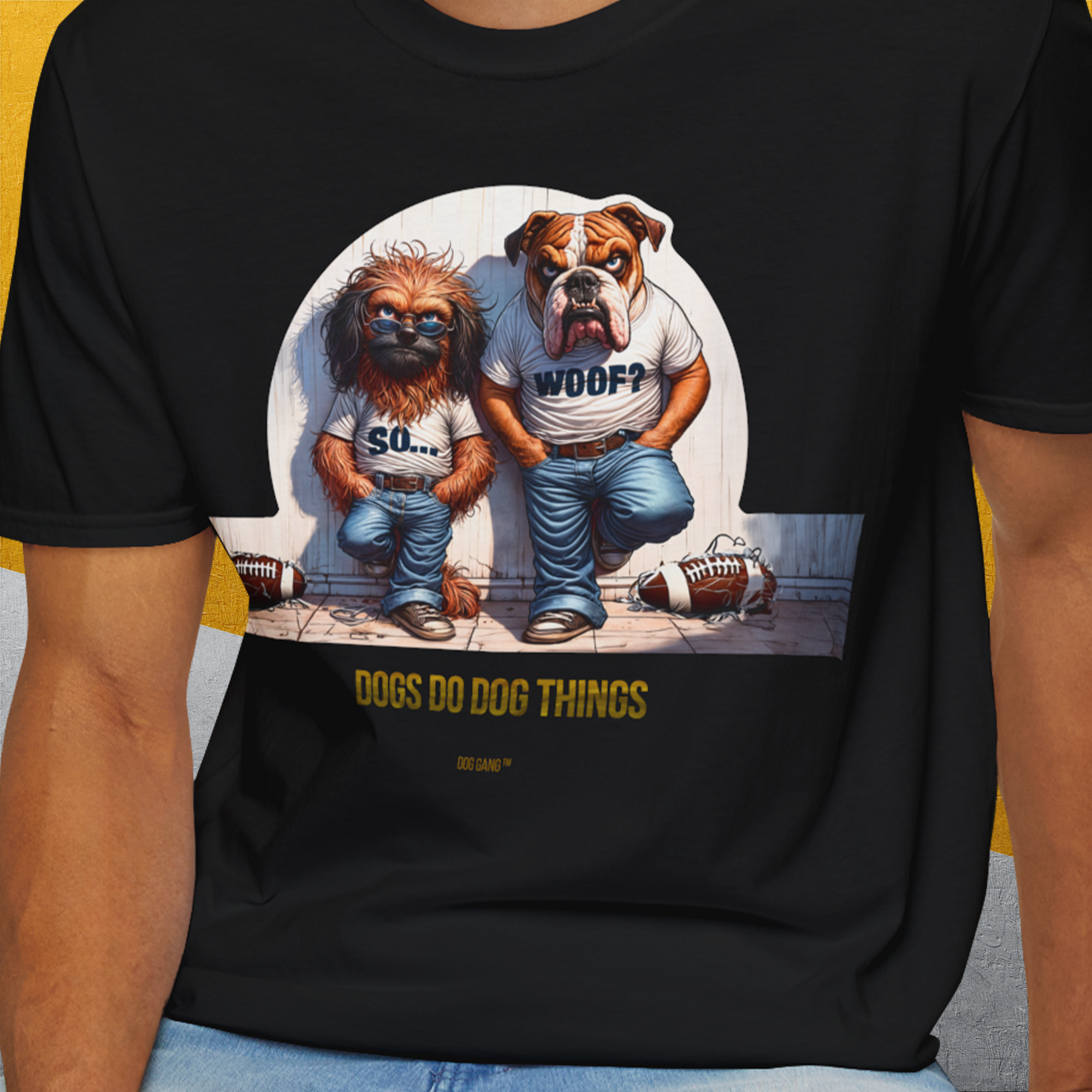 So... Woof? Volume 7, Unisex T-Shirt-. For dog lovers and dog owners. Design by Dog Gang