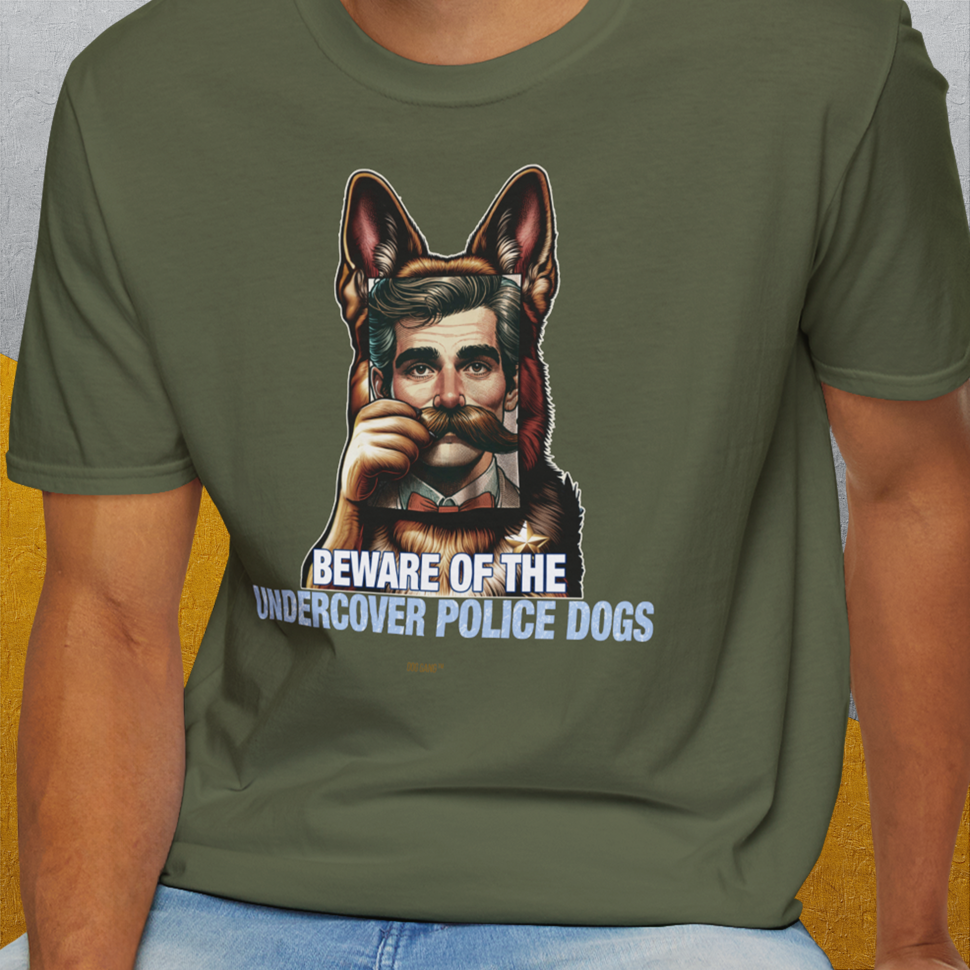 Beware Of The Undercover Police Dogs, Volume 2, Unisex T-Shirt-. For dog lovers and dog owners. Design by Dog Gang
