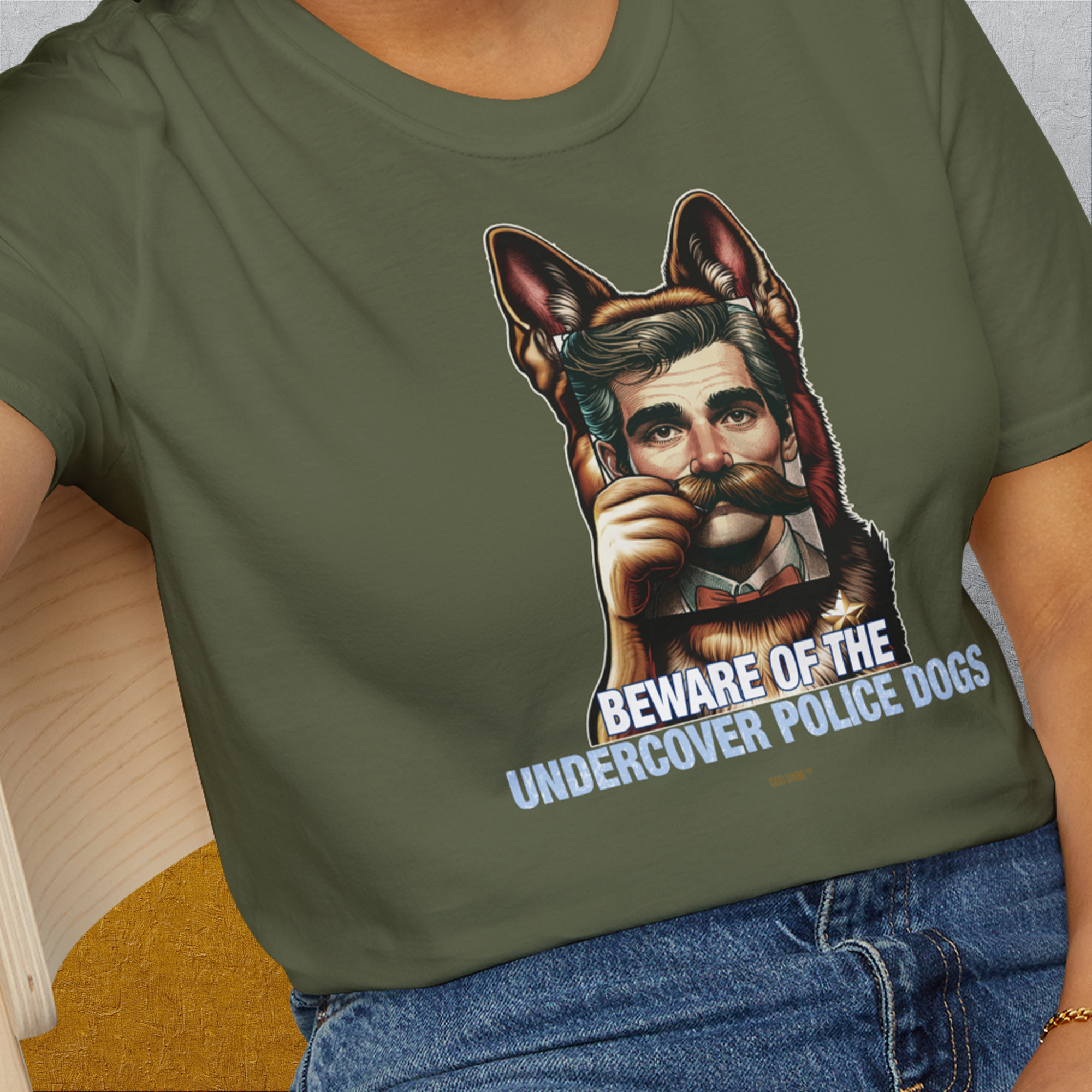 Beware Of The Undercover Police Dogs, Volume 2, Unisex T-Shirt-, a fun and stylish design for dog lovers from Dog Gang