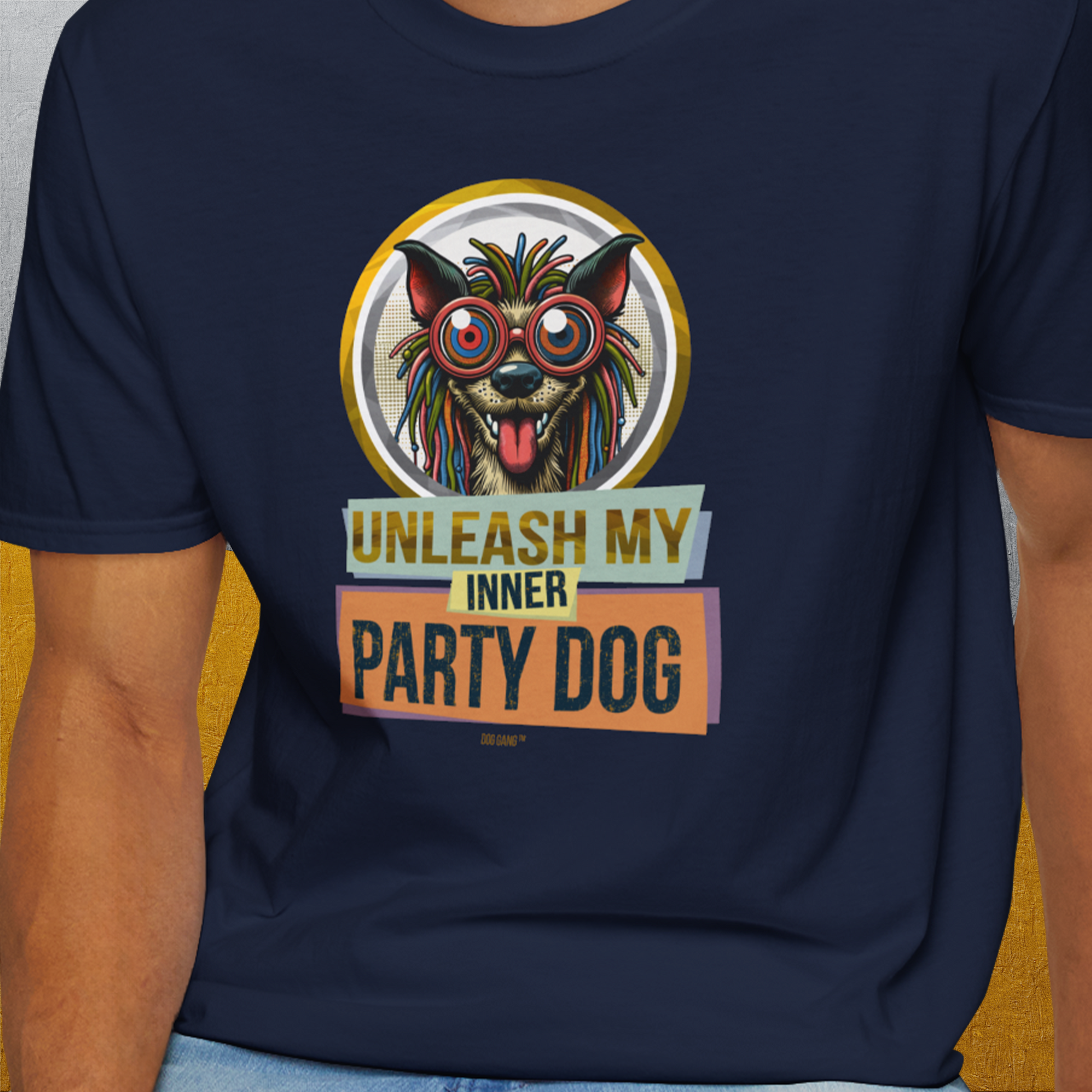 Unleash-Series (My Inner Party Dog), Volume 3, Unisex T-Shirt-. For dog lovers and dog owners. Design by Dog Gang