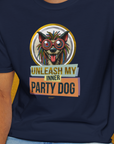 Unleash-Series (My Inner Party Dog), Volume 3, Unisex T-Shirt-. For dog lovers and dog owners. Design by Dog Gang