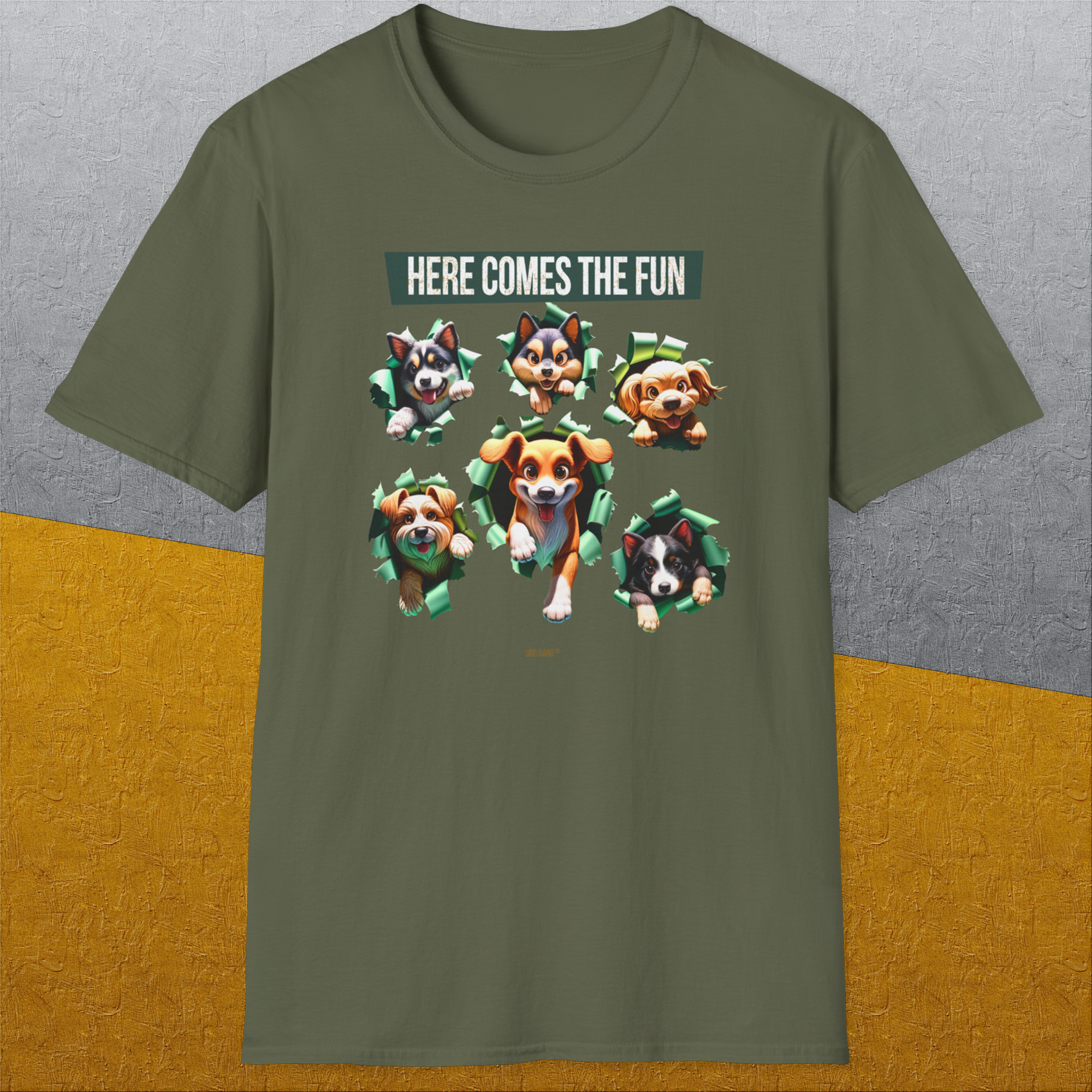 Unleash-Series (Here Comes The Fun), Volume 4, Unisex T-Shirt-, a cool and stylish design with a funny saying from Dog Gang