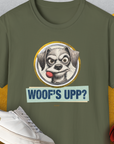 Woof's Upp? Volume 1, Unisex T-Shirt-Military Green, Design by Dog Gang