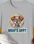 Woof's Upp? Volume 2, Unisex T-Shirt-Sport Grey, Design by Dog Gang