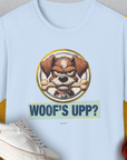 Woof's Upp? Volume 2, Unisex T-Shirt-Light Blue, Design by Dog Gang