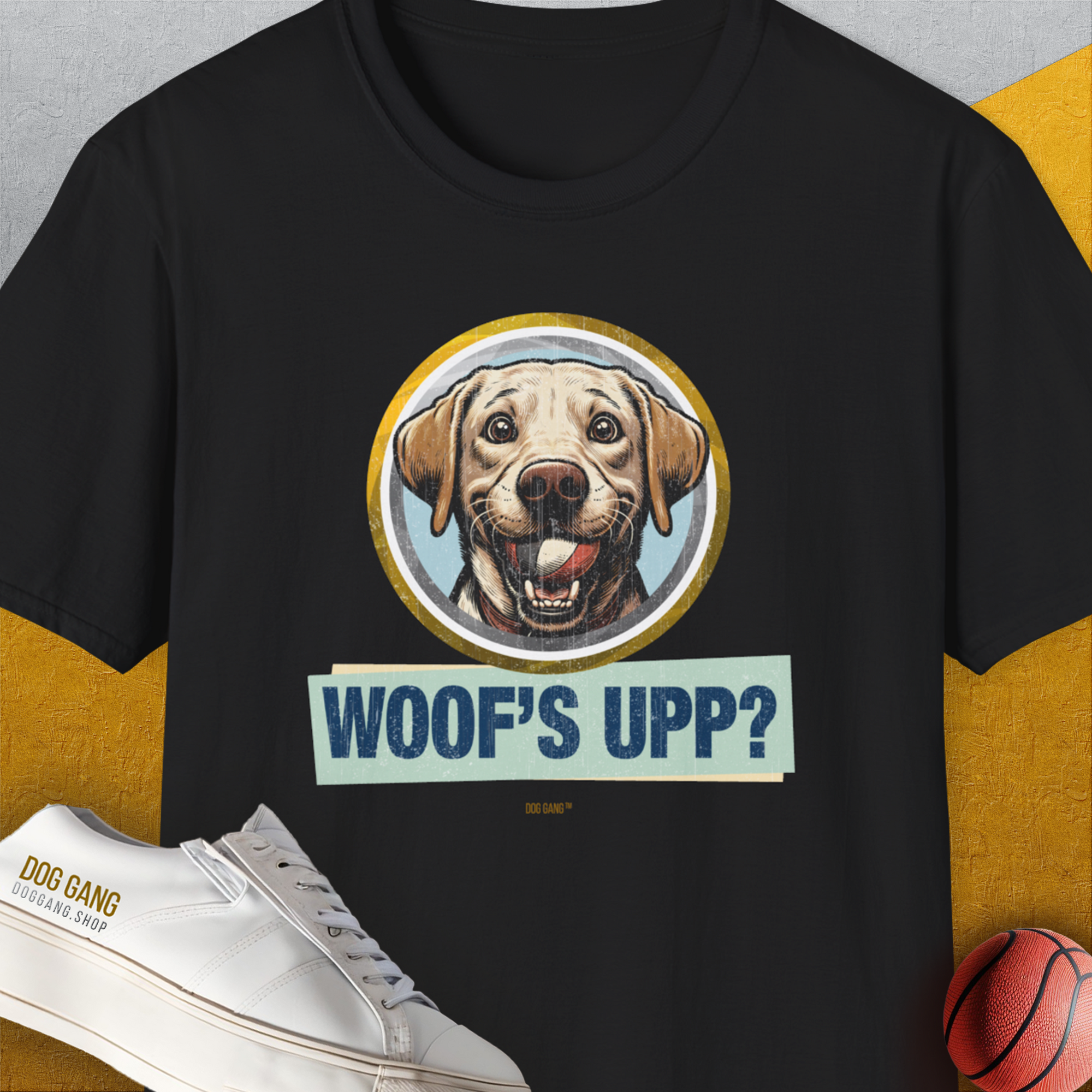 Woof's Upp? Volume 3, Unisex T-Shirt-Black, Design by Dog Gang