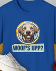 Woof's Upp? Volume 3, Unisex T-Shirt-Royal, Design by Dog Gang