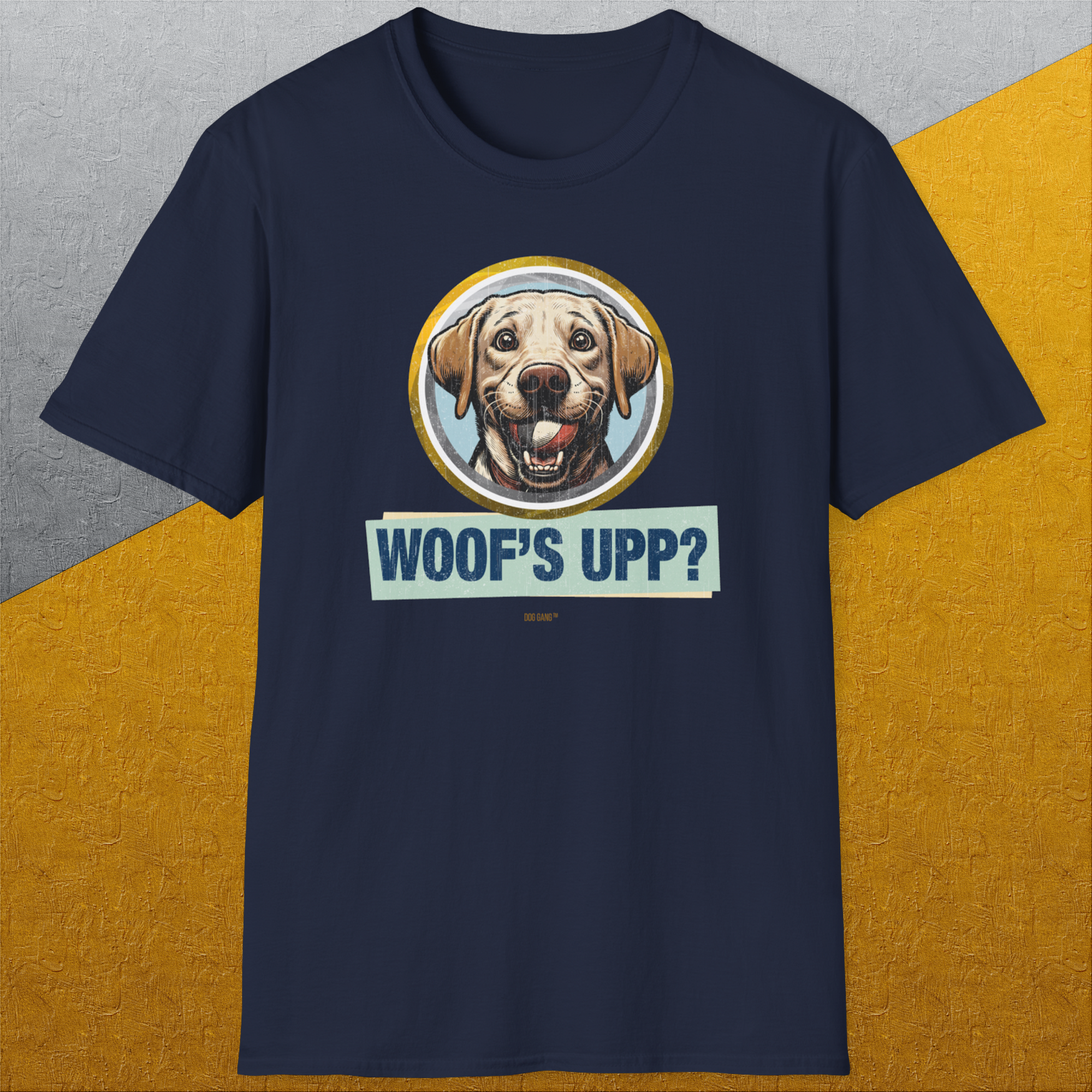 Woof's Upp? Volume 3, Unisex T-Shirt-. A perfect gift for dog lovers and dog owners. Design by Dog Gang
