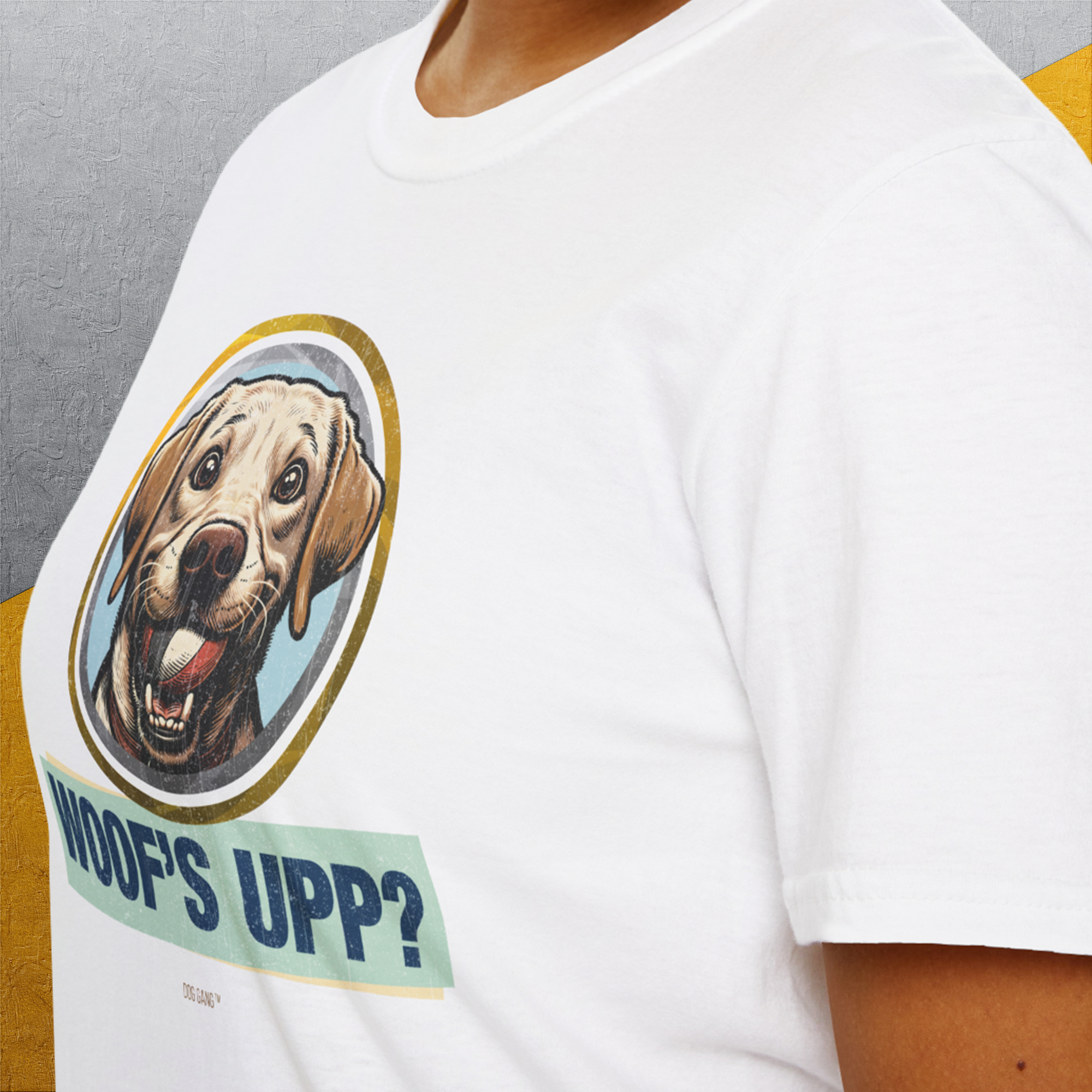 Woof's Upp? Volume 3, Unisex T-Shirt-, Design by Dog Gang
