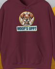 Woof's Upp? Volume 2, Unisex Hoodie-Maroon, Design by Dog Gang