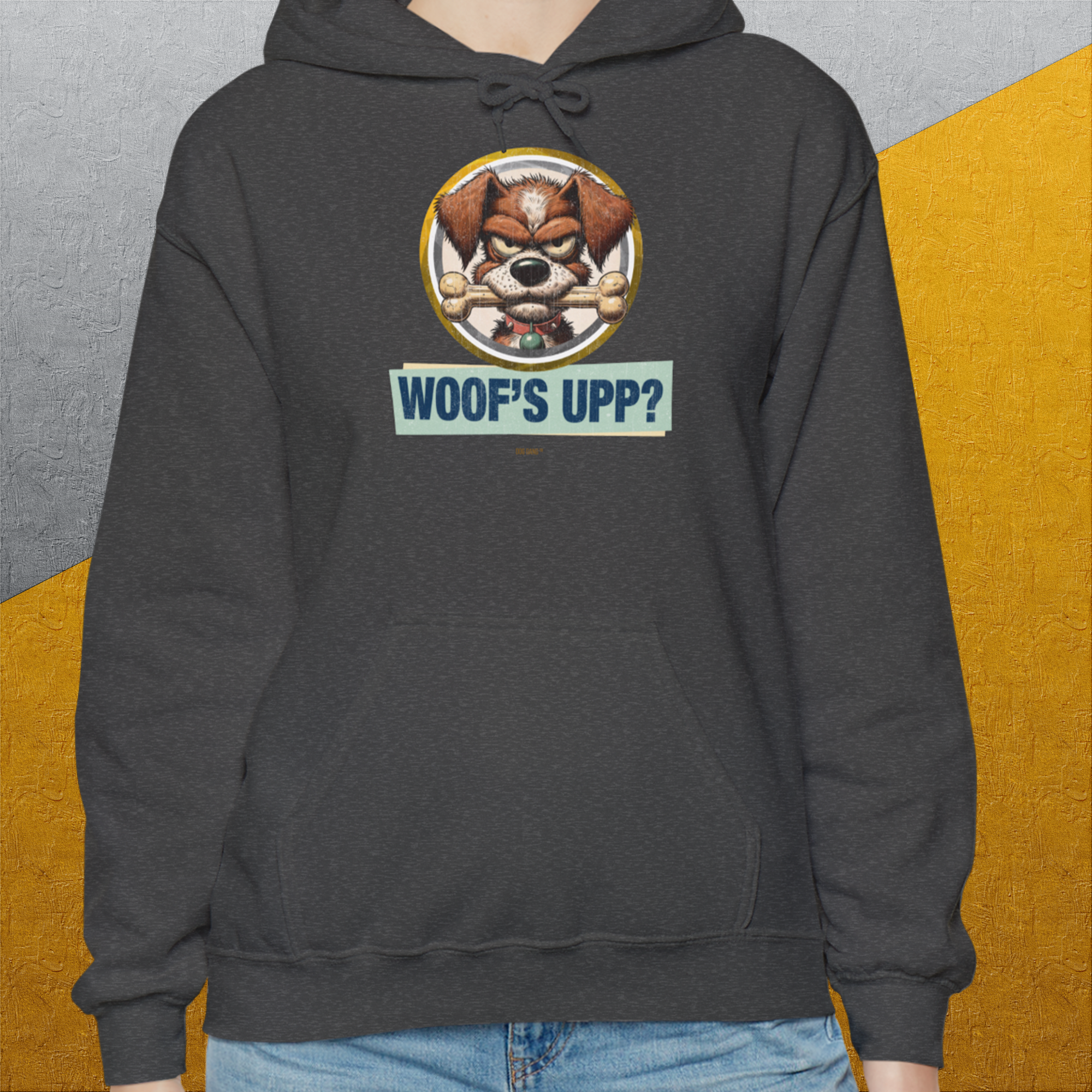 Woof's Upp? Volume 2, Unisex Hoodie-, a fun and stylish design for dog lovers from Dog Gang