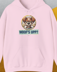 Woof's Upp? Volume 2, Unisex Hoodie-Light Pink, Design by Dog Gang