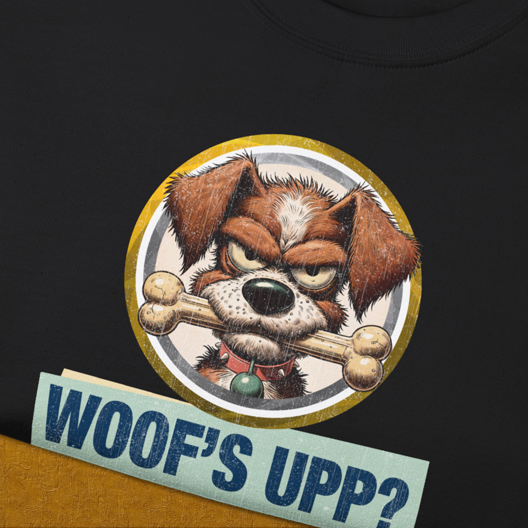 Woof's Upp? Volume 2, Unisex Sweatshirt-. A dog-themed Design from Dog Gang