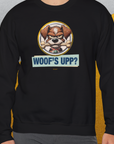 Woof's Upp? Volume 2, Unisex Sweatshirt-. For dog lovers. Design by Dog Gang