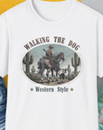 Walking The Dog, Western Style, Volume 2, Unisex T-Shirt-White, Design by Dog Gang