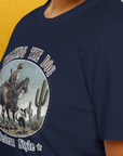 Walking The Dog, Western Style, Volume 2, Unisex T-Shirt-, a fun and stylish design for dog lovers from Dog Gang