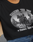 Walking The Dog, Western Style, Volume 3, Unisex T-Shirt-, a fun and stylish design for dog lovers from Dog Gang