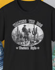 Walking The Dog, Western Style, Volume 1, Unisex T-Shirt-Black, Design by Dog Gang