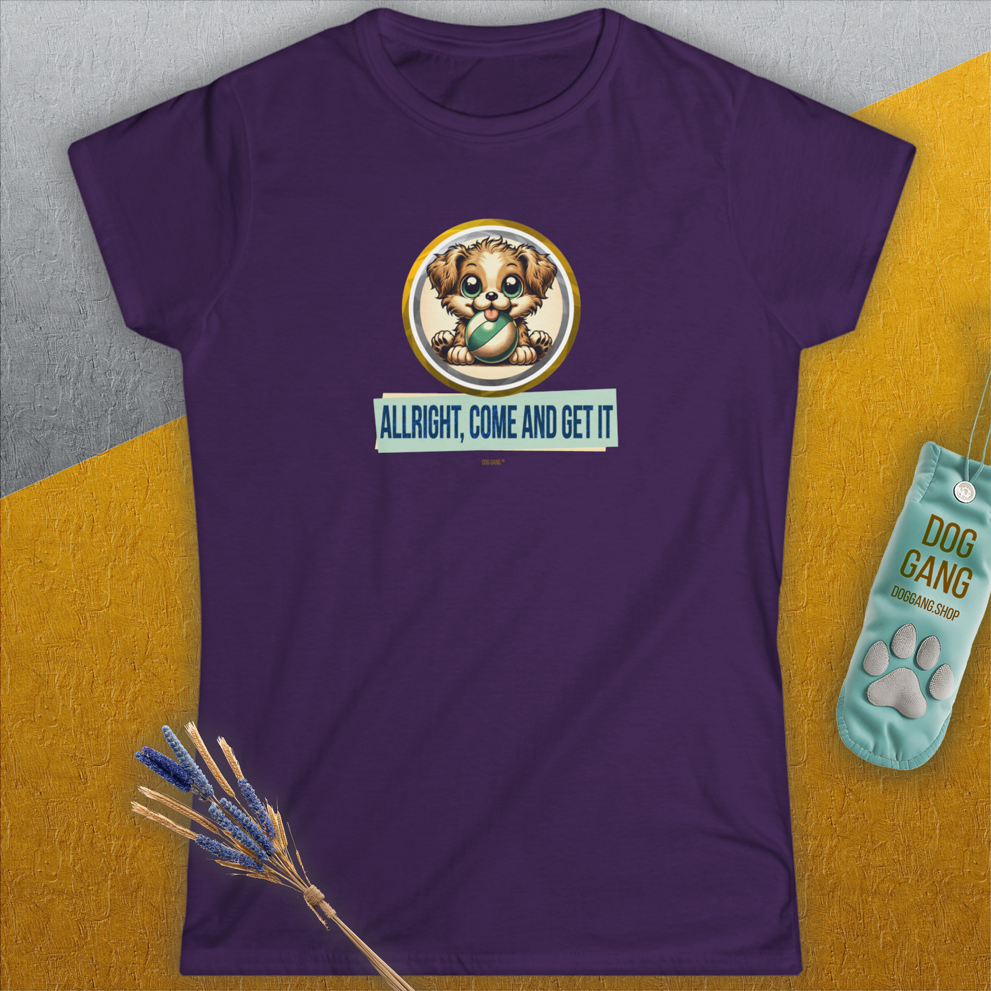 Allright Come And Get It, Volume 4, Women's T-Shirt-, a fun and stylish design for dog lovers from Dog Gang