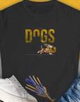 The DOGS Series (D-GS), Volume 2 Black Womens T-Shirt features I LIKE DOGS and a playful animated dog design, perfect for any dog lover. Designed by Dog Gang.