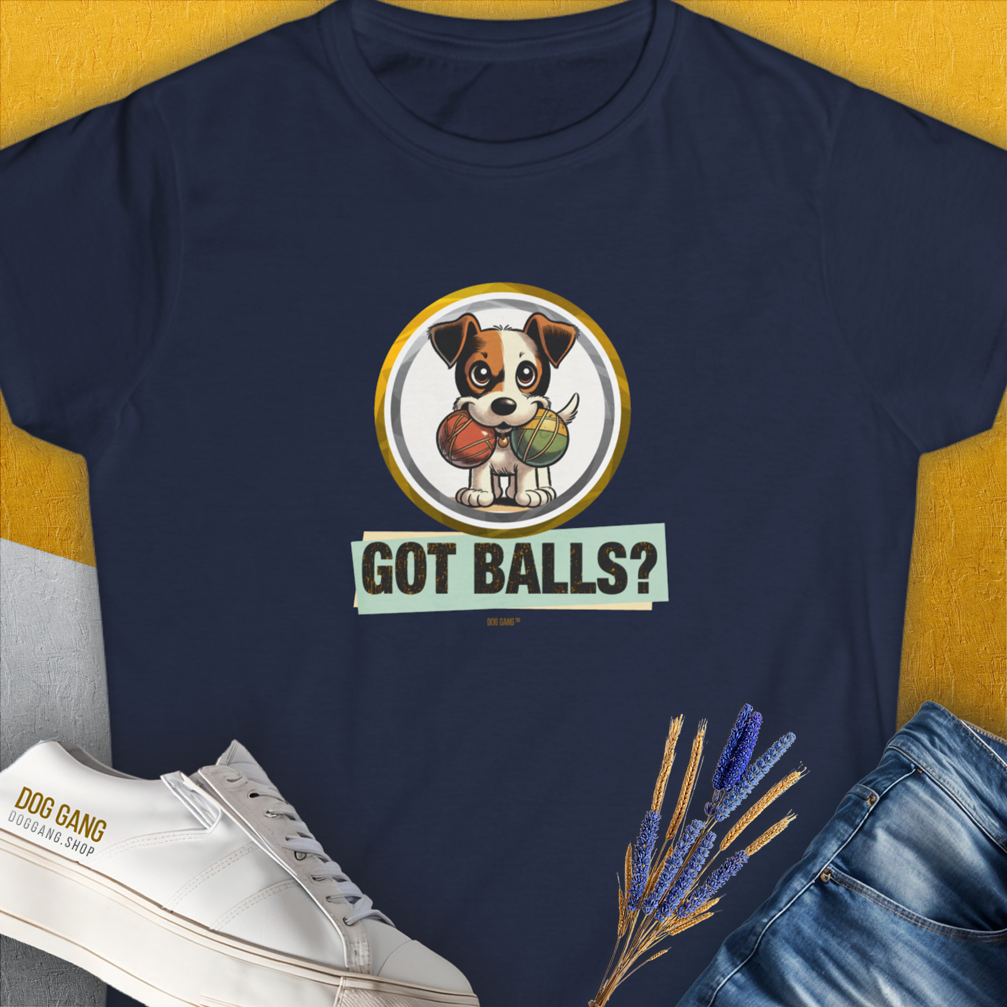 Got Balls? Volume 5, Women&#39;s T-Shirt-Navy, a cool and stylish design with a funny saying from Dog Gang