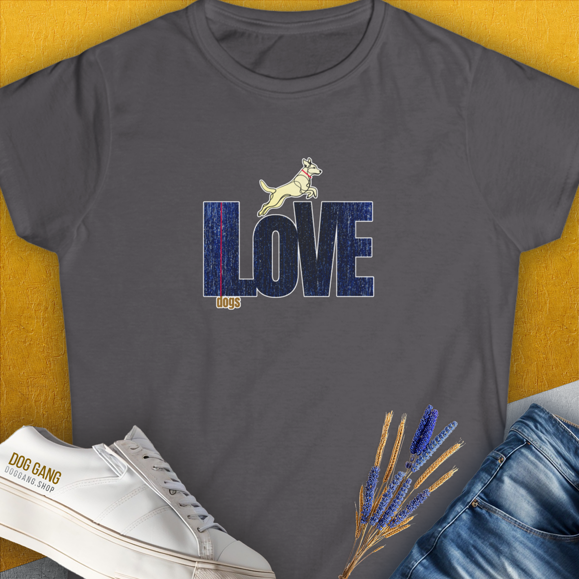 I Love Dogs - Series I, Volume 7, Women&#39;s T-Shirt-Charcoal. A dog-themed Design from Dog Gang