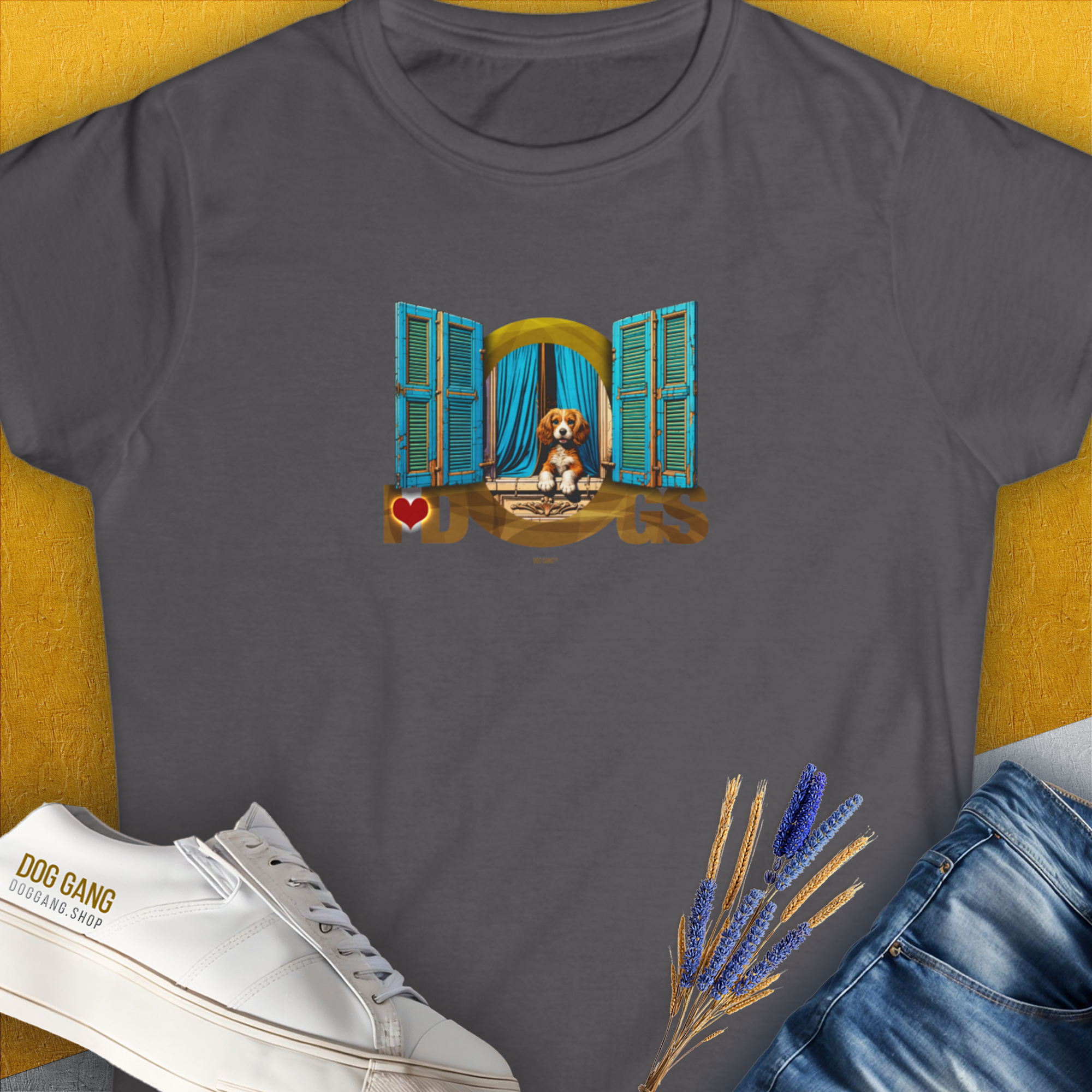 I Love Dogs - Series I, Volume 8, Women&#39;s T-Shirt-Charcoal. A dog-themed Design from Dog Gang