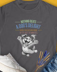 Nothing Beats A Dog's Delight When You Return Home, Volume 1, Women's T-Shirt-Charcoal. A dog-themed Design from Dog Gang