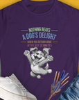 Nothing Beats A Dog's Delight When You Return Home, Volume 1, Women's T-Shirt-Purple, a cool and stylish design with a funny saying from Dog Gang
